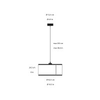 Lumina Moove Mono grey suspension lamp