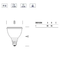 Bot Lighting PAR30 Lampada LED E27 9.5W 40D IP65