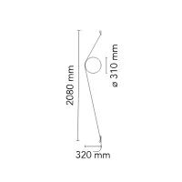 Flos WireRing Wall Lamp LED 16W 2700K 1300lm Indirect Light Grey