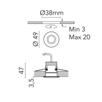 Flos A-Rise 49 Recessed ceiling downlight matte Stainless Steel