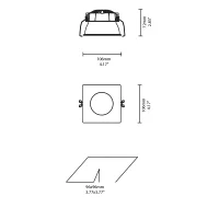IGuzzini Easy space square faretto led da incasso