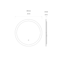 Astro Lighting Ascot round led mirror