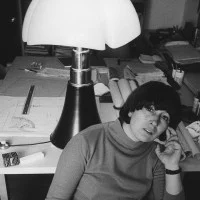 Martinelli Luce Pipistrello LED Dimmable Table Lamp Brown By Martinelli Luce Pipistrello LED Dimmable Table Lamp Brown By