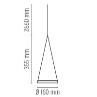 Flos Fucsia 1 Single Pendant Suspension Lamp in Glass