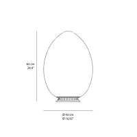 Fontana Arte Uovo Table Lamp with Diffused Light in Glass by