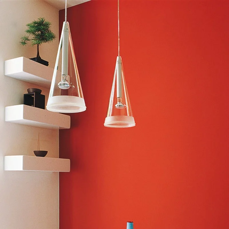 Flos Fucsia 1 Single Suspension Lamp in Glass Chandelier