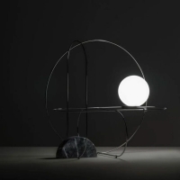 Fontana Arte Setareh round led table lamp