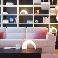 copy of Fontana Arte Setareh round led table lamp