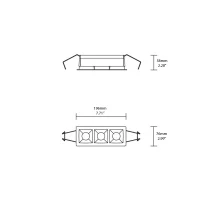 IGuzzini Crystal faretto da incasso led a tre spot