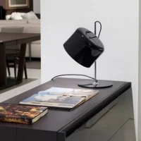 Oluce Coupè Lampada da Tavolo Nero