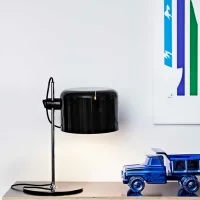 Oluce Coupè Lampada da Tavolo Nero