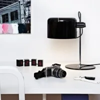 Oluce Coupè Lampada da Tavolo Nero