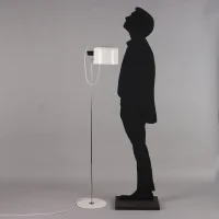 Oluce Coupè Lampada da Terra Nero
