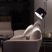 Oluce Coupè Floor Lamp Black