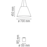 Flos Shade Lampada da Terra e sospensione in carta pieghevole