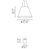 Flos Shade Lampada da Terra e sospensione in carta pieghevole