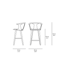&Tradition bar chair In Between SK7-SK9
