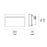 Flos My Way 110x200 LED 13W Wall Recessed Outdoor Light IP67