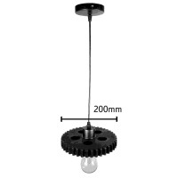 Ceiling Pendant Lamp E27 Copper Vintage Industrial Style Gear