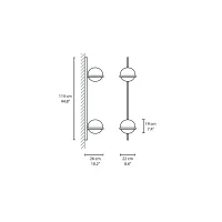 Vibia wall lamp Palma double light and vase