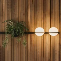 Vibia wall lamp Palma triple light and vase ​