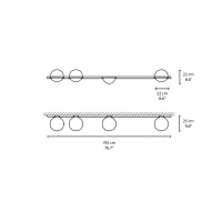Vibia wall lamp Palma triple light and vase ​
