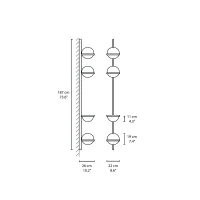 Vibia wall lamp Palma triple light and vase ​