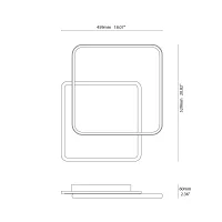 Vivida Decline lampada da parete o soffitto led