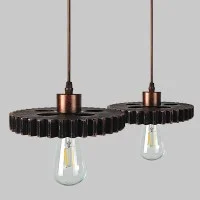 Ceiling Pendant Lamp E27 Copper Vintage Industrial Style Gear Ceiling Pendant Lamp E27 Copper Vintage Industrial Style Gear