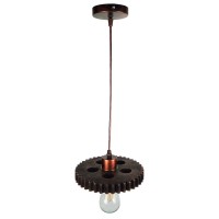 Ceiling Pendant Lamp E27 Copper Vintage Industrial Style Gear