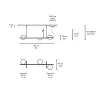 Vibia Palma linear suspension