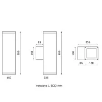 Ares Visca Applique da Esterno manomissione 1X35W G12 lampada