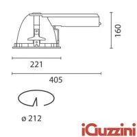 IGuzzini 8318.039 Optica Faretto Incasso bianco 26W Fluorescente