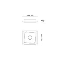 Vivida Square lampada da parete o soffitto led