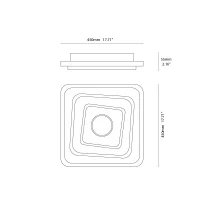 Vivida Square led wall or ceiling lamp smart