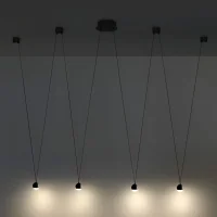 Vivida Shallow 4 light led suspension lamp