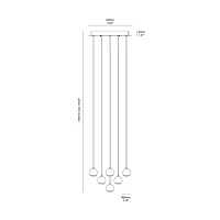 Vivida Shallow 13 light led suspension lamp