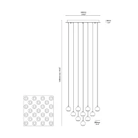 Vivida Shallow 25 light led suspension lamp