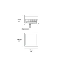 Flos C-Me Opal Square 100 incasso led IP67