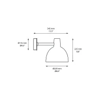 Louis Poulsen Toldbod 220 outdoor wall lamp