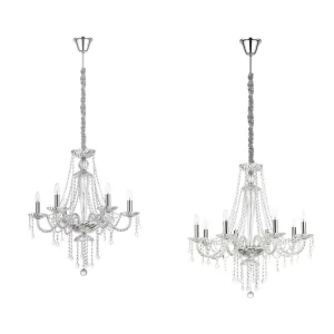 Ideal Lux Amadeus suspension lamp in crystal