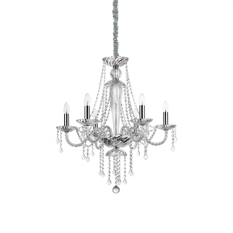 Ideal Lux Amadeus suspension lamp in crystal