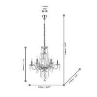 Ideal Lux Amadeus suspension lamp in crystal