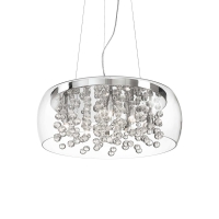 Ideal Lux Audi-80 suspension lamp in blown glass