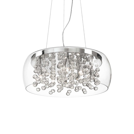 Ideal Lux Audi-80 suspension lamp in blown glass
