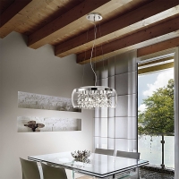 Ideal Lux Audi-80 suspension lamp in blown glass
