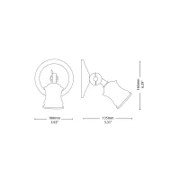 Ideal Lux Barber applique da parete orientabile