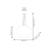 Ideal Lux Blossom lampada a sospensione in vetro soffiato