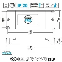 TCI Alimentatore DC LED 12V EFU 1-20W elettronico in corrente TCI Alimentatore DC LED 12V EFU 1-20W elettronico in corrente