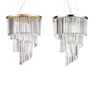 Ideal Lux Carlton suspension lamp in crystal